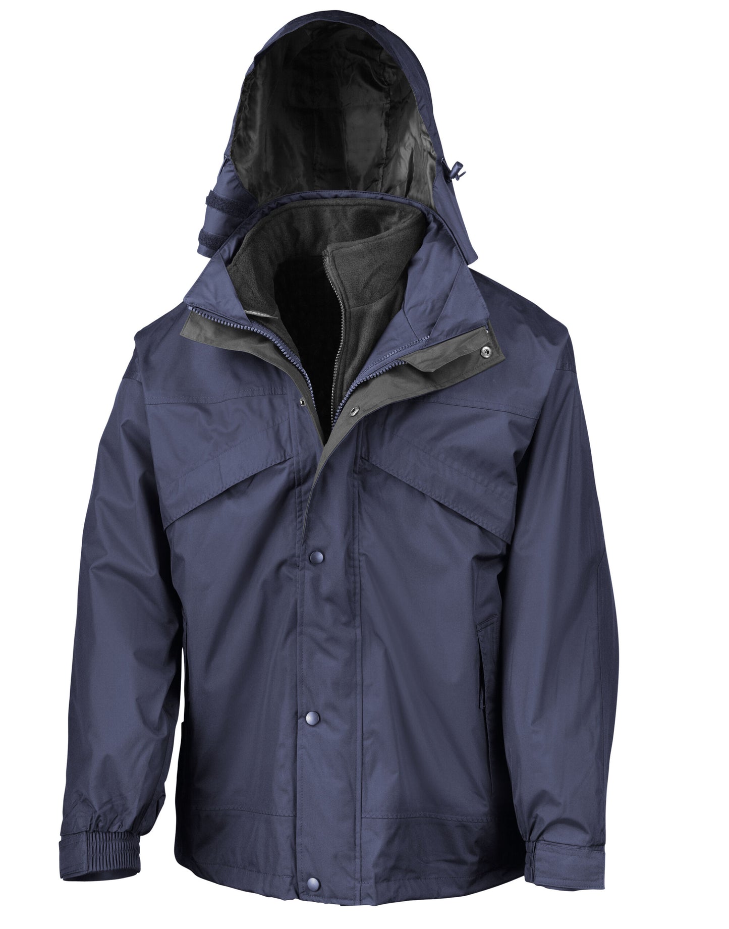 Result 3-In-1 Zip and Clip Jacket | Unisex | Detachable Layer | Waterproof | Hood | 4 Colours | XS-4XL