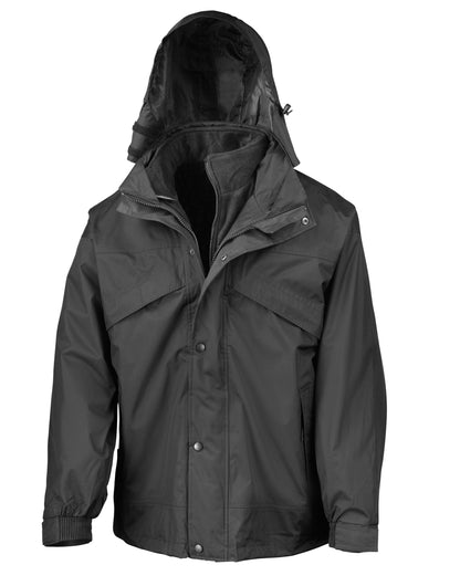 Result 3-In-1 Zip and Clip Jacket | Unisex | Detachable Layer | Waterproof | Hood | 4 Colours | XS-4XL