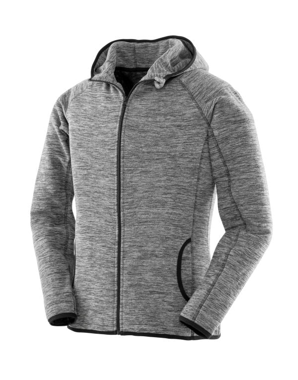 Spiro Fitness Ladies Microfleece Hoodie | Lightweight Full Zip Hoodie | Grey Marl | XS-2XL - Hoodie - Logo Free Clothing