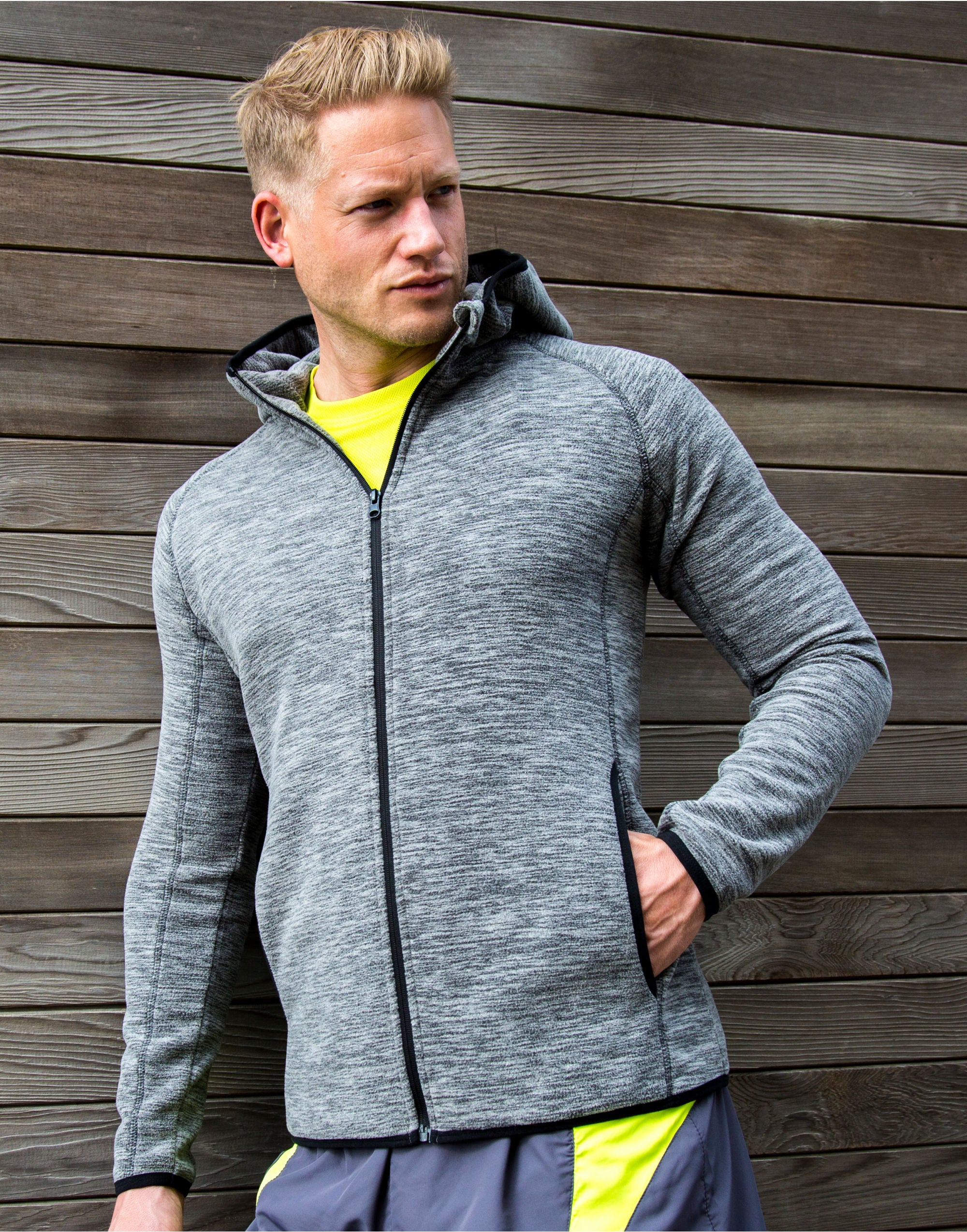 Spiro Fitness Men's Microfleece Hoodie | Lightweight – Logo Free Clothing