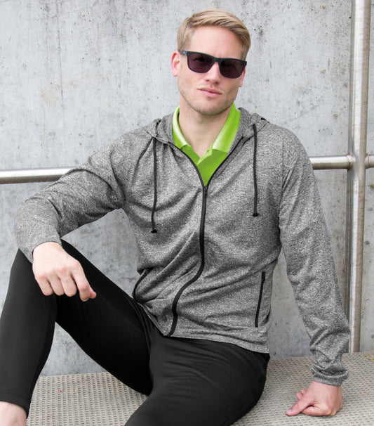 Spiro Fitness | Mens Hooded Tee-Jacket | Logo Free Clothing