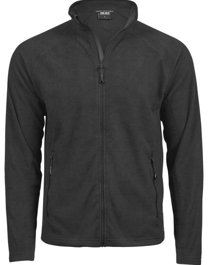 Tee Jays Mens Active Fleece | Lightweight | Zip-Up Fleece | Black or Grey | S-3XL - Fleece - Logo Free Clothing