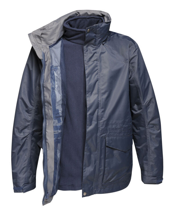 Regatta Benson III Mens 3-In-1 Waterproof Jacket | Detachable Layer | Black or Navy | S-4XL - Winter Jacket - Logo Free Clothing