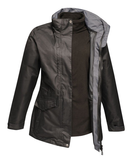 Regatta Benson III Ladies 3-In-1 Waterproof Jacket | Detachable Layer | Black or Navy | 10-20 - Winter Jacket - Logo Free Clothing