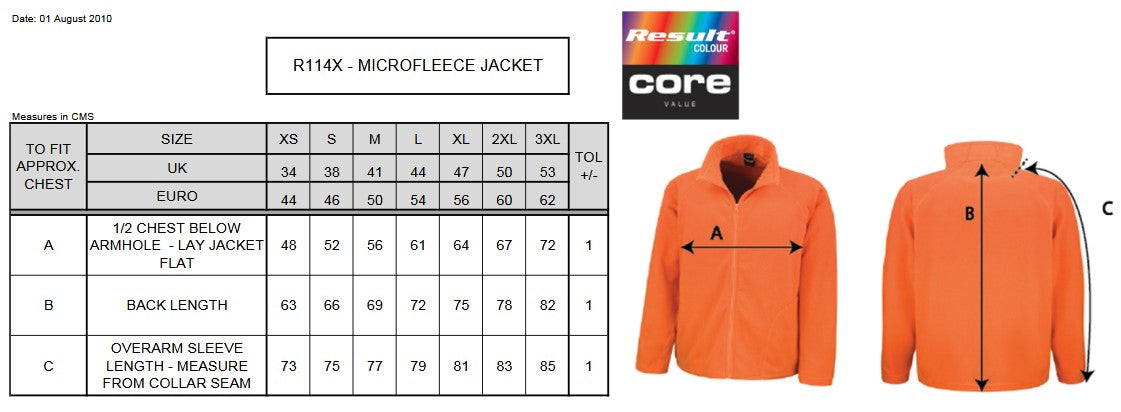 Result Core Microfleece Jacket | Unisex | Full Zip | Anti-Pill | Warm | 8 Colours | XS-3XL