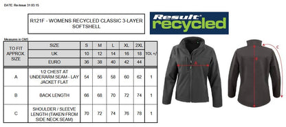 Result Ladies Recycled Classic Softshell Jacket | Waterproof | Breathable | 6 Colours | S-2XL