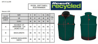 Result Recycled 3 Layer Softshell Bodywarmer | Unisex | Windproof | Breathable | 3 Colours | S-2XL