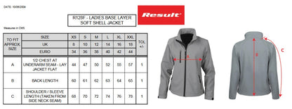 Result Ladies Baselayer Softshell Jacket | Showerproof | Windproof | Stretch | 4 Colours | XS-2XL