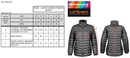 Result Urban Ladies Ice Bird Padded Jacket | Showerproof | Windproof | Quilted | 2 Colours | XS-XL