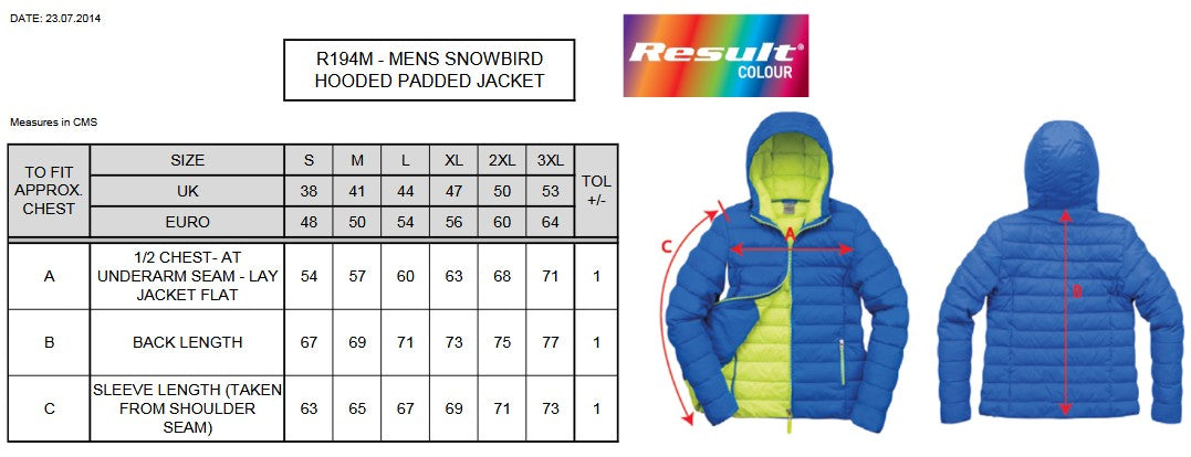 Result Urban Men's Snowbird Hooded Jacket | Showerproof | Windproof | Quilted | 4 Colours | S-3XL
