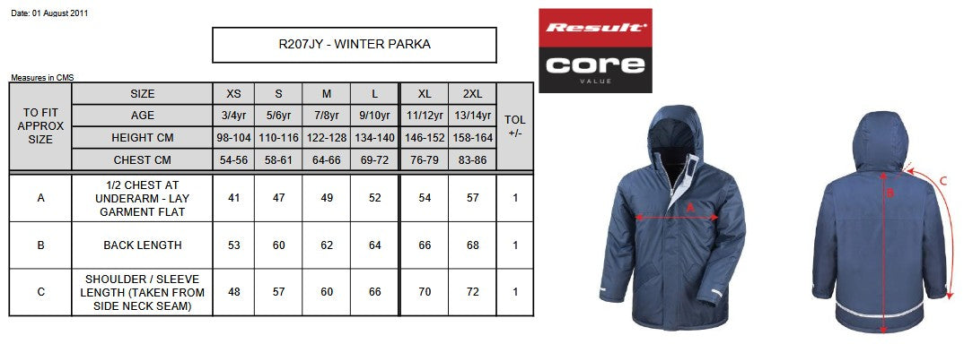 Result Core Junior Winter Parka | Waterproof | Breathable | Windproof | Hood | 6 Colours | Ages 3-14