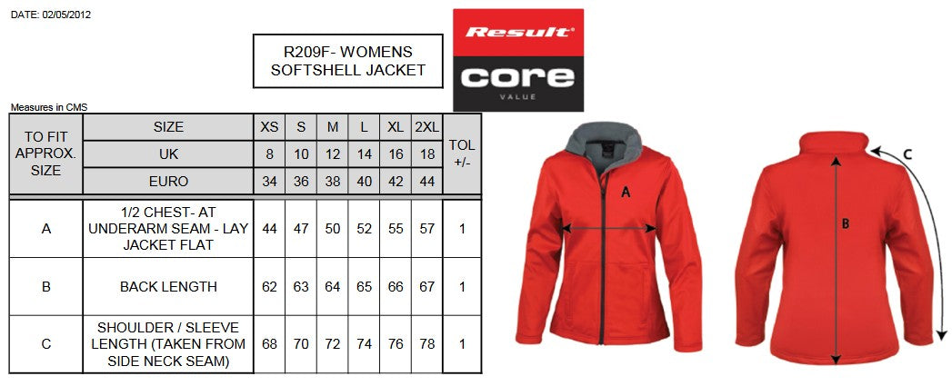 Result Core Ladies Softshell Jacket | Waterproof | Breathable | Windproof | 3 Colours | XS-2XL