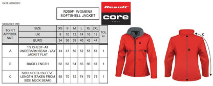 Result Core Ladies Softshell Jacket | Waterproof | Breathable | Windproof | 3 Colours | XS-2XL