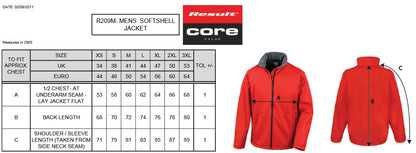 Result Core Men's Softshell Jacket | Waterproof | Breathable | 3-Layer | Windproof | 3 Colours | XS-3XL