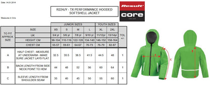 Result Core Junior Hooded Softshell Jacket | Waterproof 8000mm | Recycled | Windproof | 6 Colours | Ages 5-14