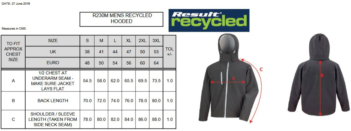 Result Core Men's Recycled Hooded Softshell | Waterproof | Breathable | Windproof | 4 Colours | S-3XL