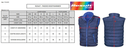 Result Core Junior Padded Bodywarmer | Showerproof | Windproof | Quilted | Lightweight | 3 Colours | Ages 2-14