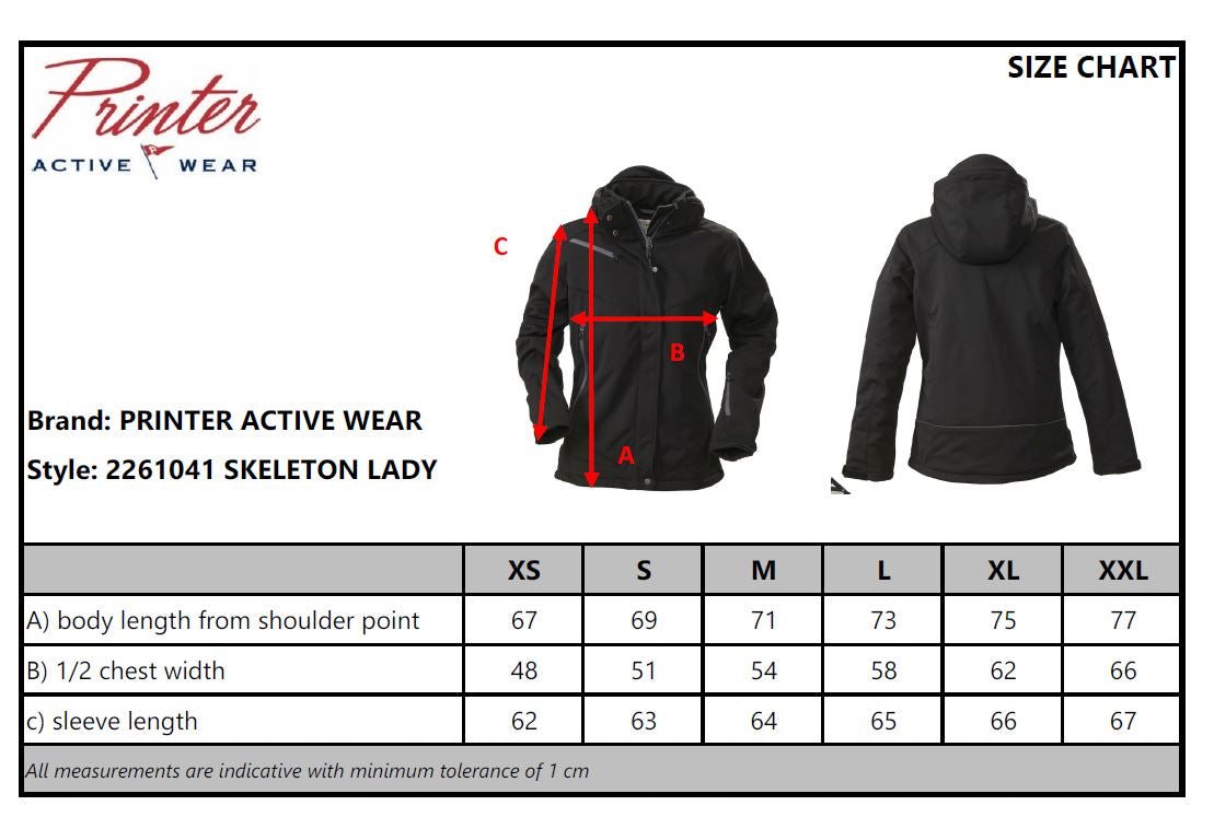 James Harvest Skeleton Ladies Padded Softshell Jacket | Hood | Waterproof | 7 Colours | XS-2XL - Winter Jacket - Logo Free Clothing