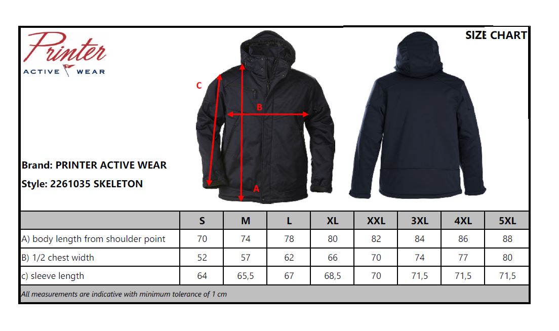 James Harvest Skeleton Mens Padded Softshell Jacket | Hood | Waterproof | 7 Colours | XS-5XL - Winter Jacket - Logo Free Clothing