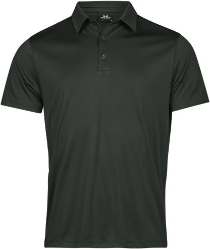 Tee Jays Men’s Luxury Sport Polo Shirt in Dark Green, front view