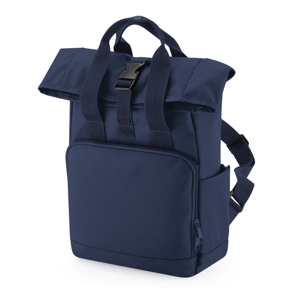 BagBase Mini Recycled Roll Top Backpack | 9 Litre Rucksack | Twin Handle | 6 Colours | One Size