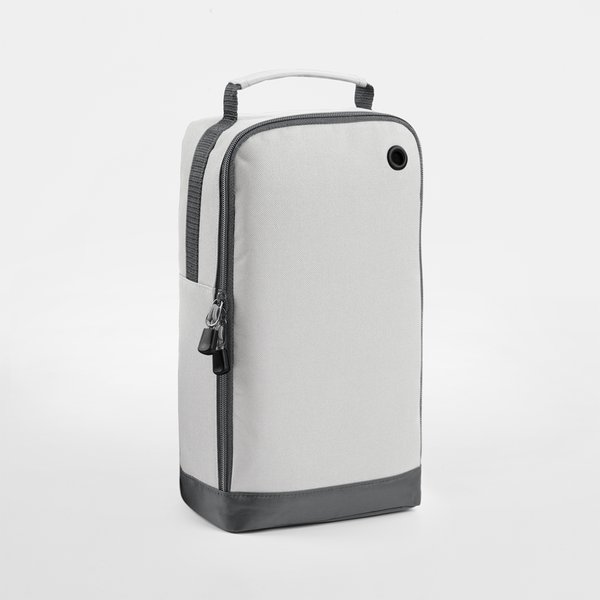 BagBase Sport Shoe Bag in Ice Grey, three-quarter view