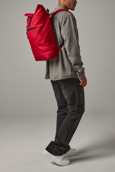 BagBase Recycled Roll Top Backpack | 20 Litre Rucksack | Laptop Storage to 15.6" | 7 Colours | One Size