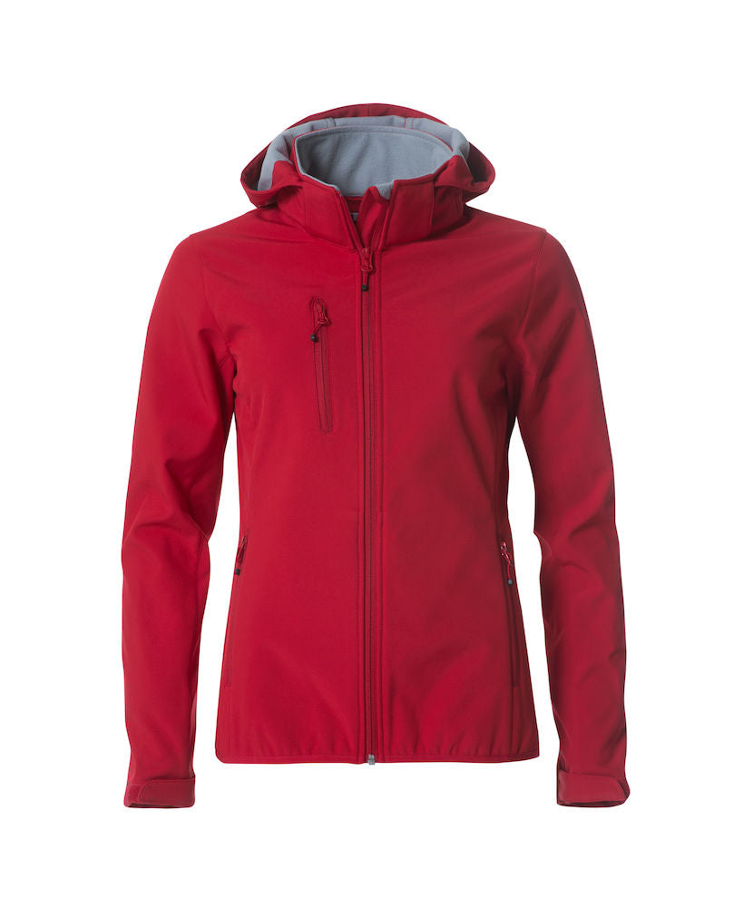 Clique Ladies Softshell Jacket. Removable Hood. 3 Layer, 1000mm Waterproof. XS-2XL - Summer Jacket - Logo Free Clothing