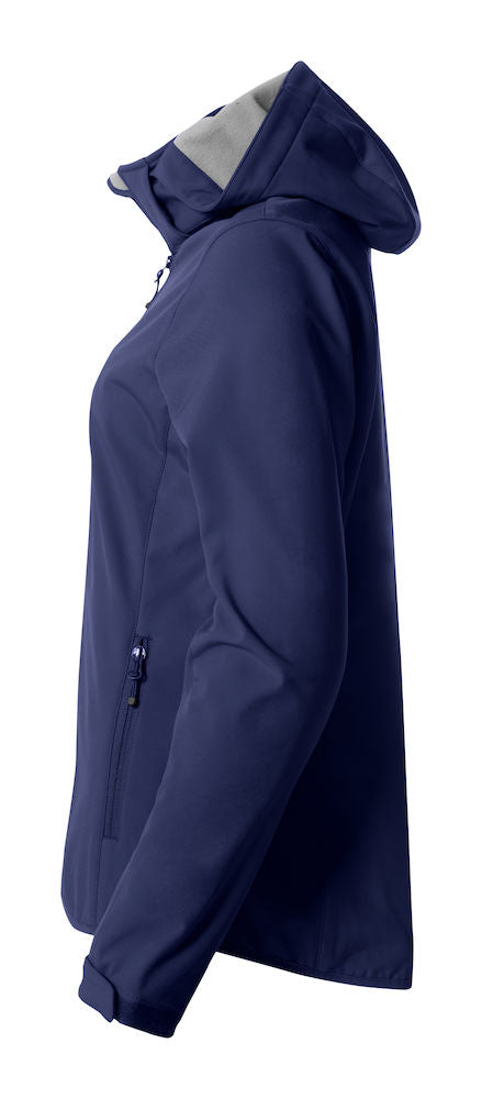 Clique Ladies Softshell Jacket. Removable Hood. 3 Layer, 1000mm Waterproof. XS-2XL - Summer Jacket - Logo Free Clothing