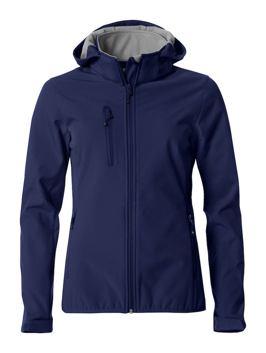 Clique Ladies Softshell Jacket. Removable Hood. 3 Layer, 1000mm Waterproof. XS-2XL - Summer Jacket - Logo Free Clothing