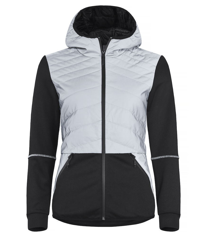 Ladies Hooded Jacket Reflective Option Logo Free Clothing