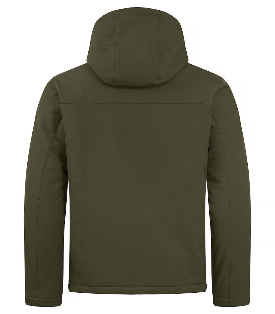 Clique Mens Padded Hooded Softshell Jacket. Waterproof 5000mm. 6 Colours XS-4XL - Summer Jacket - Logo Free Clothing