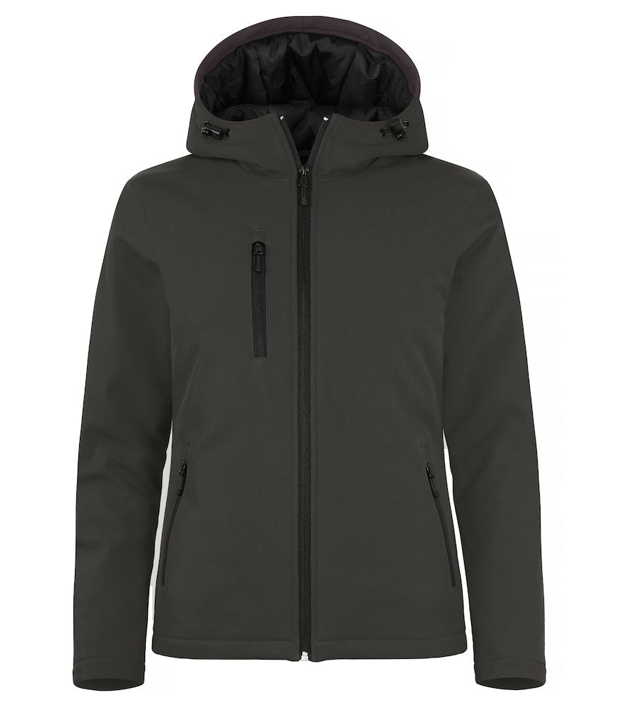 Clique Ladies Padded Hooded Softshell Jacket. Waterproof 5000mm. 6 Colours XS-2XL - Summer Jacket - Logo Free Clothing