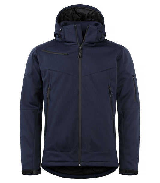 Clique Grayland Mens Padded Softshell Jacket. Removable Hood. Waterproof 10 000mm. XS-4XL - Winter Jacket - Logo Free Clothing