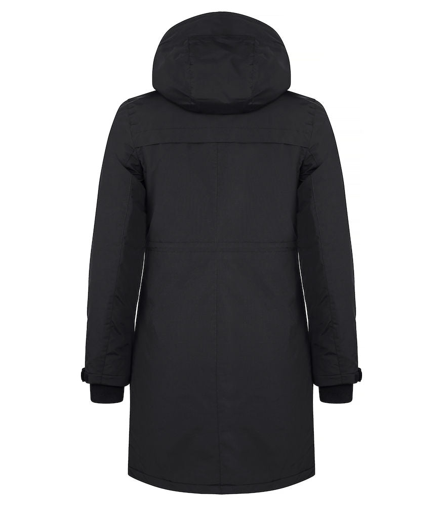 Ladies black padded winter coat best sale