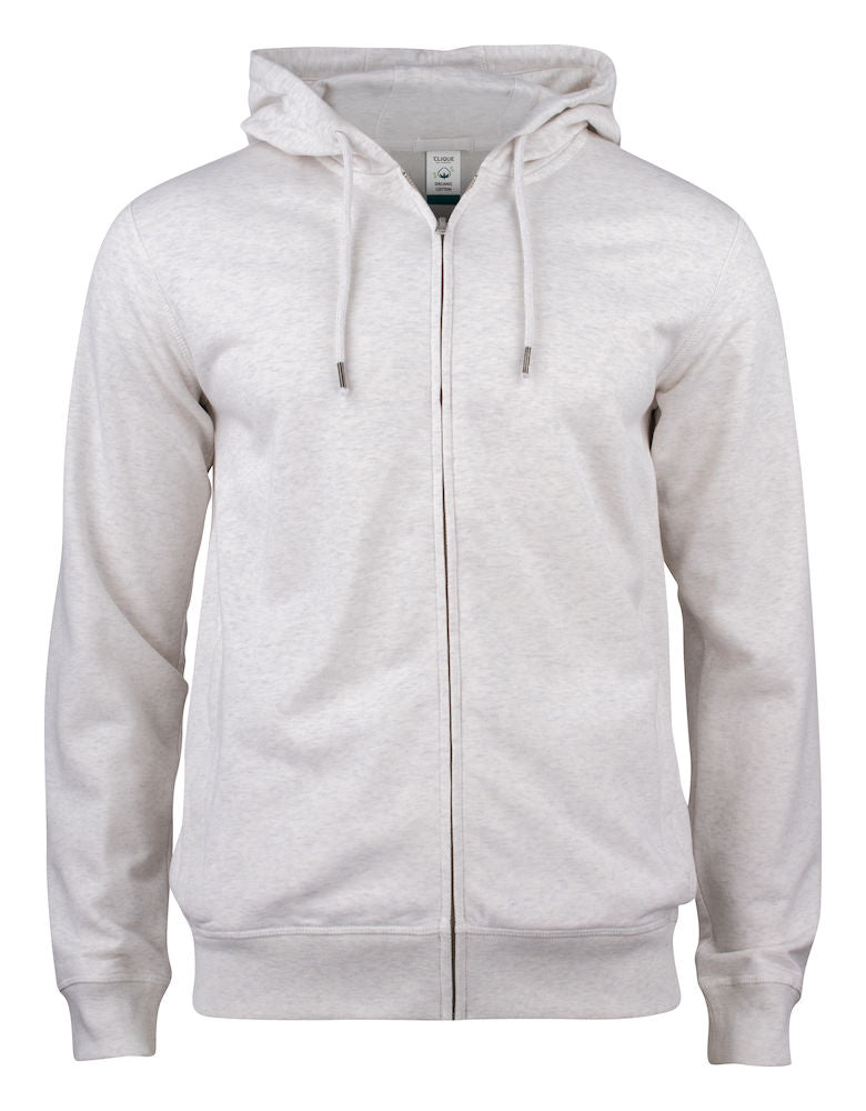 Clique Premium Organic Cotton Mens Zipped Hoodie. OC Hoodie 5 Colours S-3XL - Hoodie - Logo Free Clothing