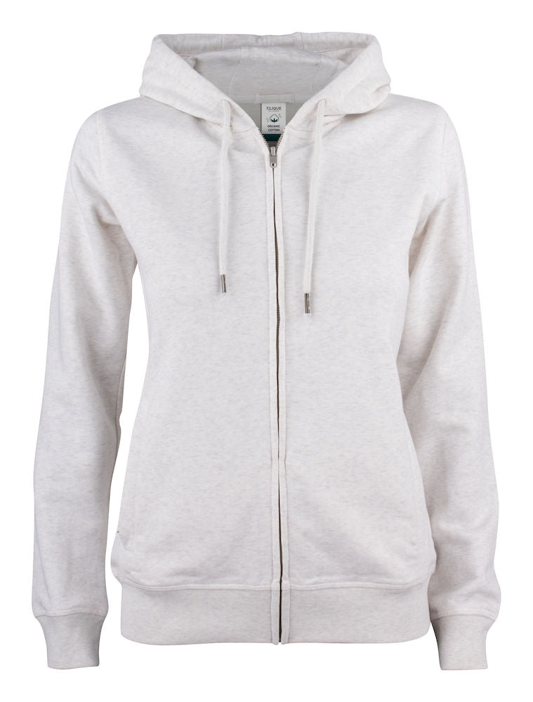 Clique Premium Organic Cotton Ladies Zipped Hoodie. OC Hoodie 5 Colours XS-2XL - Hoodie - Logo Free Clothing