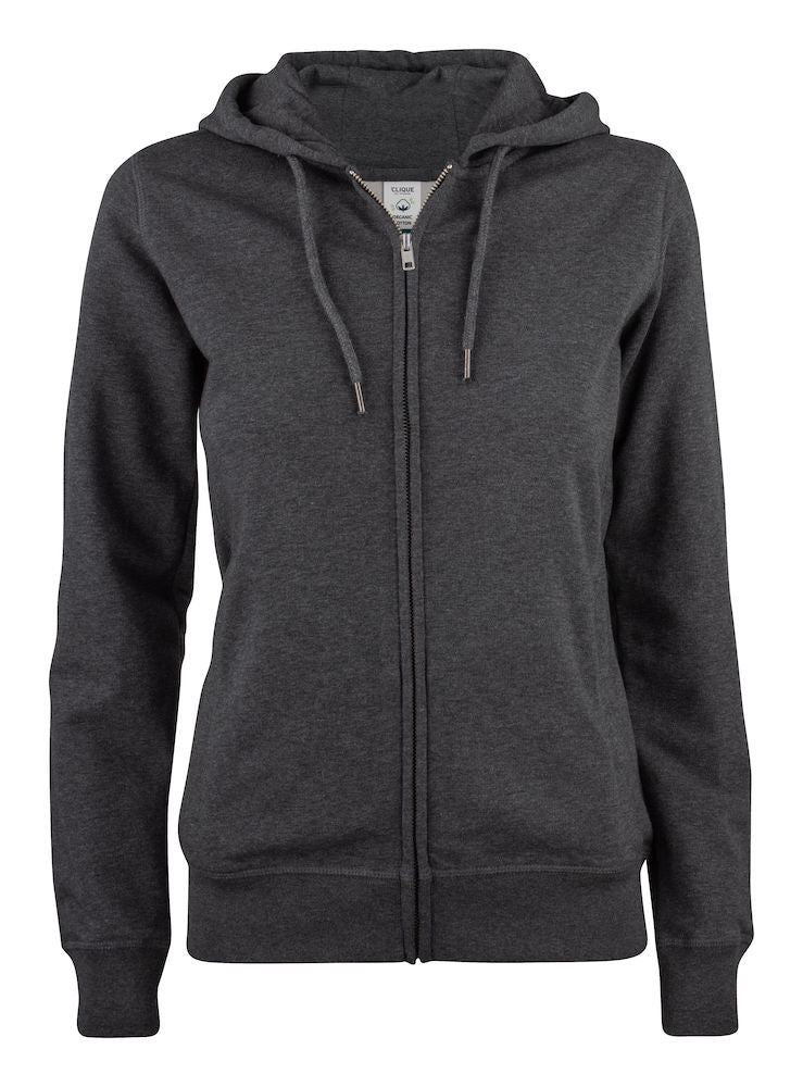 Clique Premium Organic Cotton Ladies Zipped Hoodie. OC Hoodie 5 Colours XS-2XL - Hoodie - Logo Free Clothing