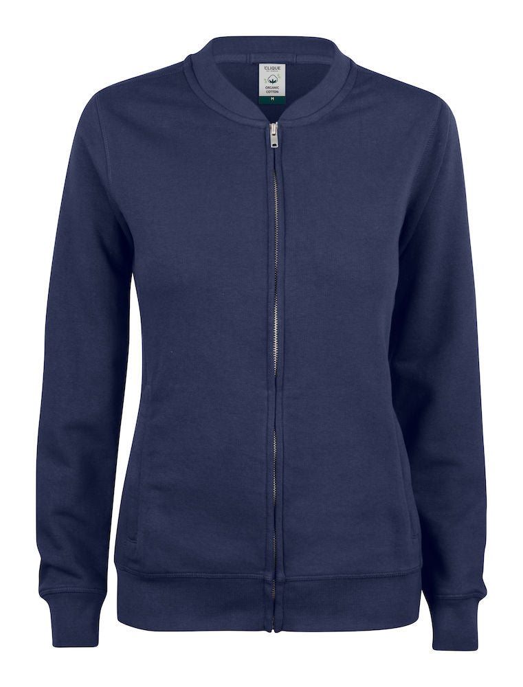 Clique Premium Organic Cotton Ladies Zipped Sweatshirt. XS-2XL. 5 Colours - Sweatshirt - Logo Free Clothing