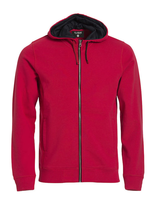 Clique Classic Hoodie Full Zip. Mens Contrast Colour Heavyweight Hoodie. 6 Colours XS-5XL - Hoodie - Logo Free Clothing