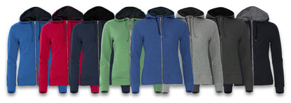 Clique Classic Hoodie Full Zip. Ladies Contrast Colour Heavyweight Hoodie. 8 Colours XS-2XL - Hoodie - Logo Free Clothing