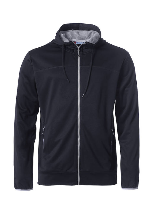 Clique Ottawa Mens Hoodie. Melange Effect, Hidden Earphone Loops, 4 Colours XS-3XL - Hoodie - Logo Free Clothing