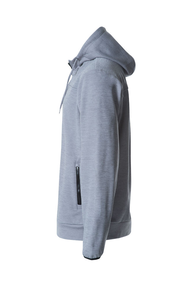 Clique Ottawa Mens Hoodie. Melange Effect, Hidden Earphone Loops, 4 Colours XS-3XL - Hoodie - Logo Free Clothing