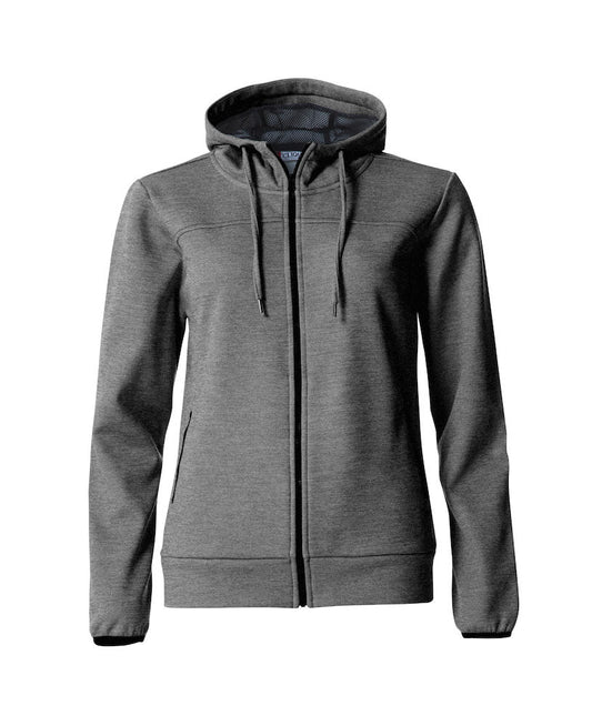 Clique Ottawa Ladies Hoodie. Melange Effect, Hidden Earphone Loops, 4 Colours XS-3XL - Hoodie - Logo Free Clothing