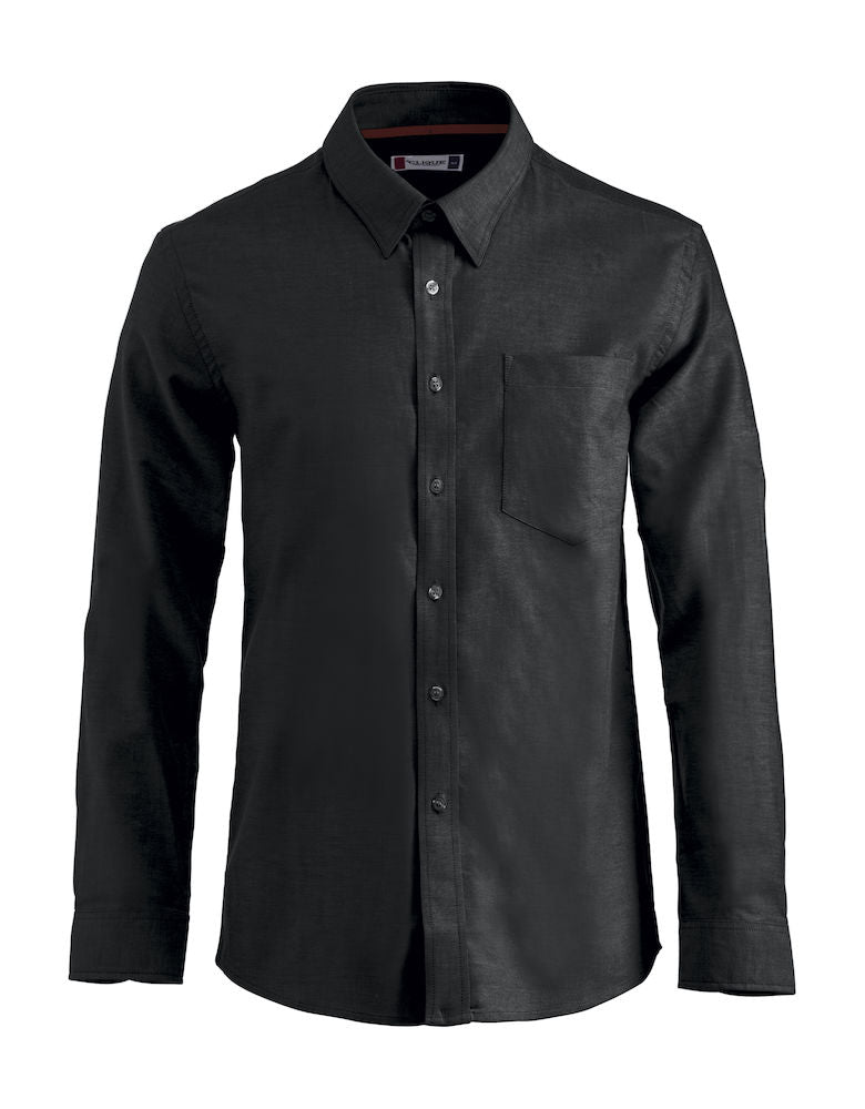 Clique Oxford Mens Long Sleeve Shirt. Pure Cotton Easy Care. 3 Colours. S-4XL - Shirt - Logo Free Clothing