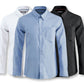 Clique Oxford Mens Long Sleeve Shirt. Pure Cotton Easy Care. 3 Colours. S-4XL - Shirt - Logo Free Clothing
