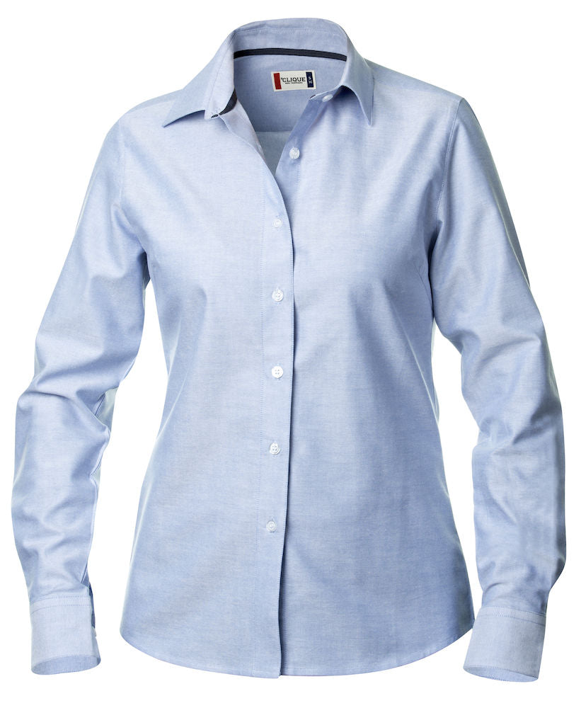 Clique Garland Ladies Long Sleeve Shirt. Pure Cotton Easy Care. 3 Colours. S-2XL - Shirt - Logo Free Clothing