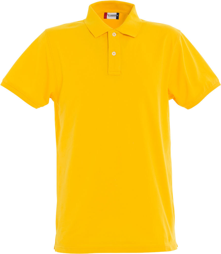 Clique Premium Mens Stretch Polo Shirt. 12 Colours XS-4XL - Polo Shirt - Logo Free Clothing