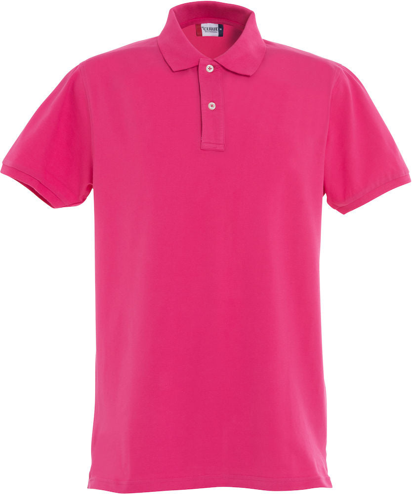 Clique Premium Mens Stretch Polo Shirt. 12 Colours XS-4XL - Polo Shirt - Logo Free Clothing