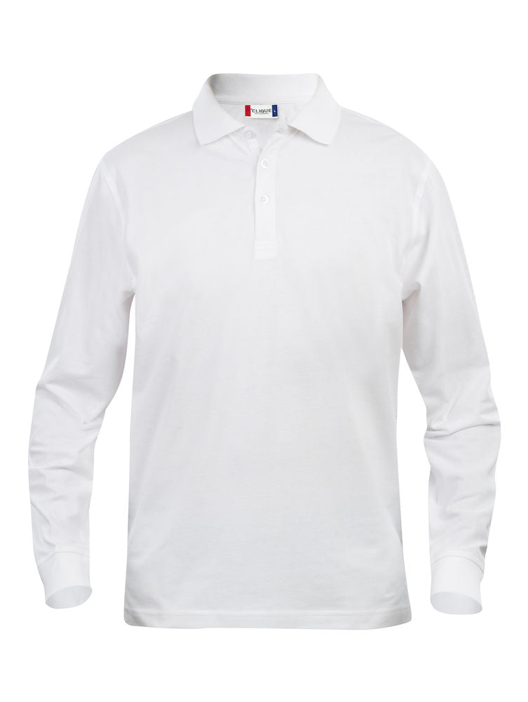 Mens Polo Shirt Cotton Polo Long Sleeve Logo Free Clothing